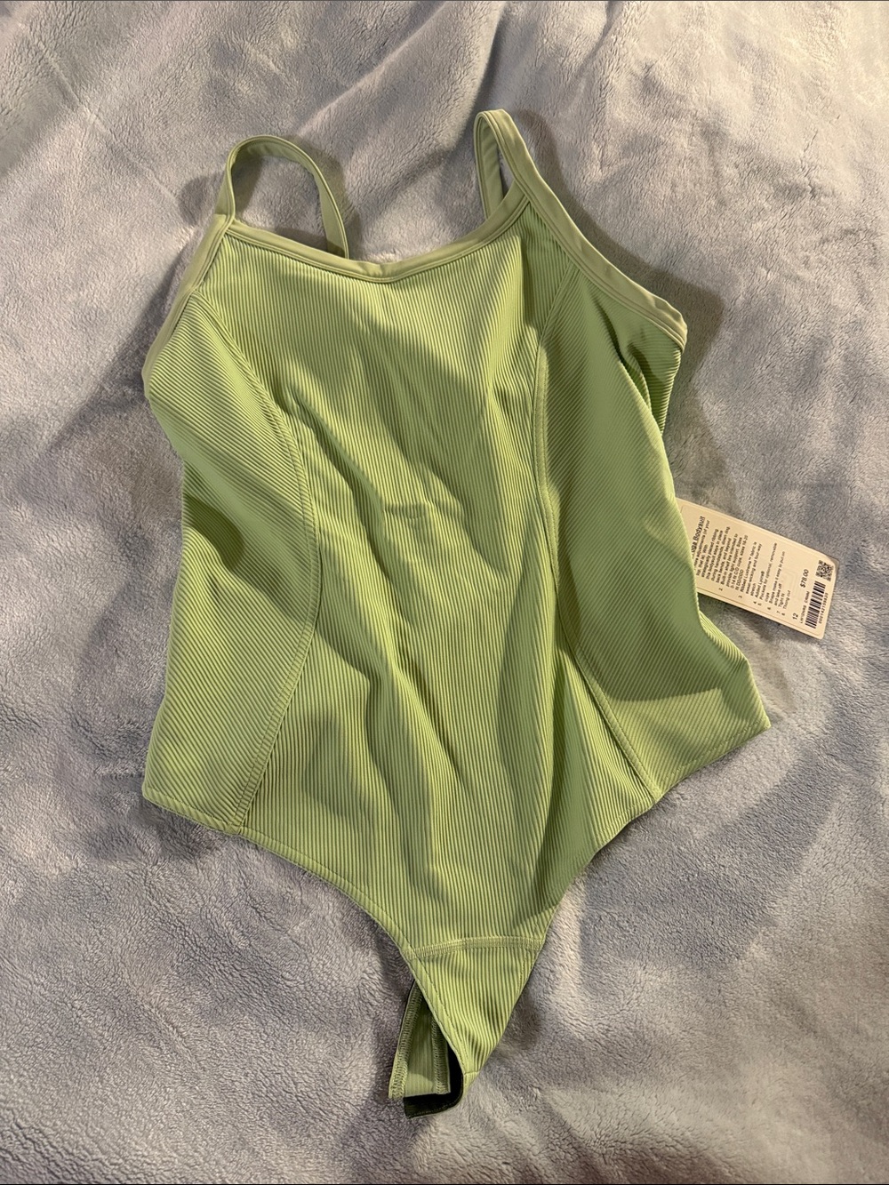 lululemon athletica Mint Green Ribbed Bodysuit